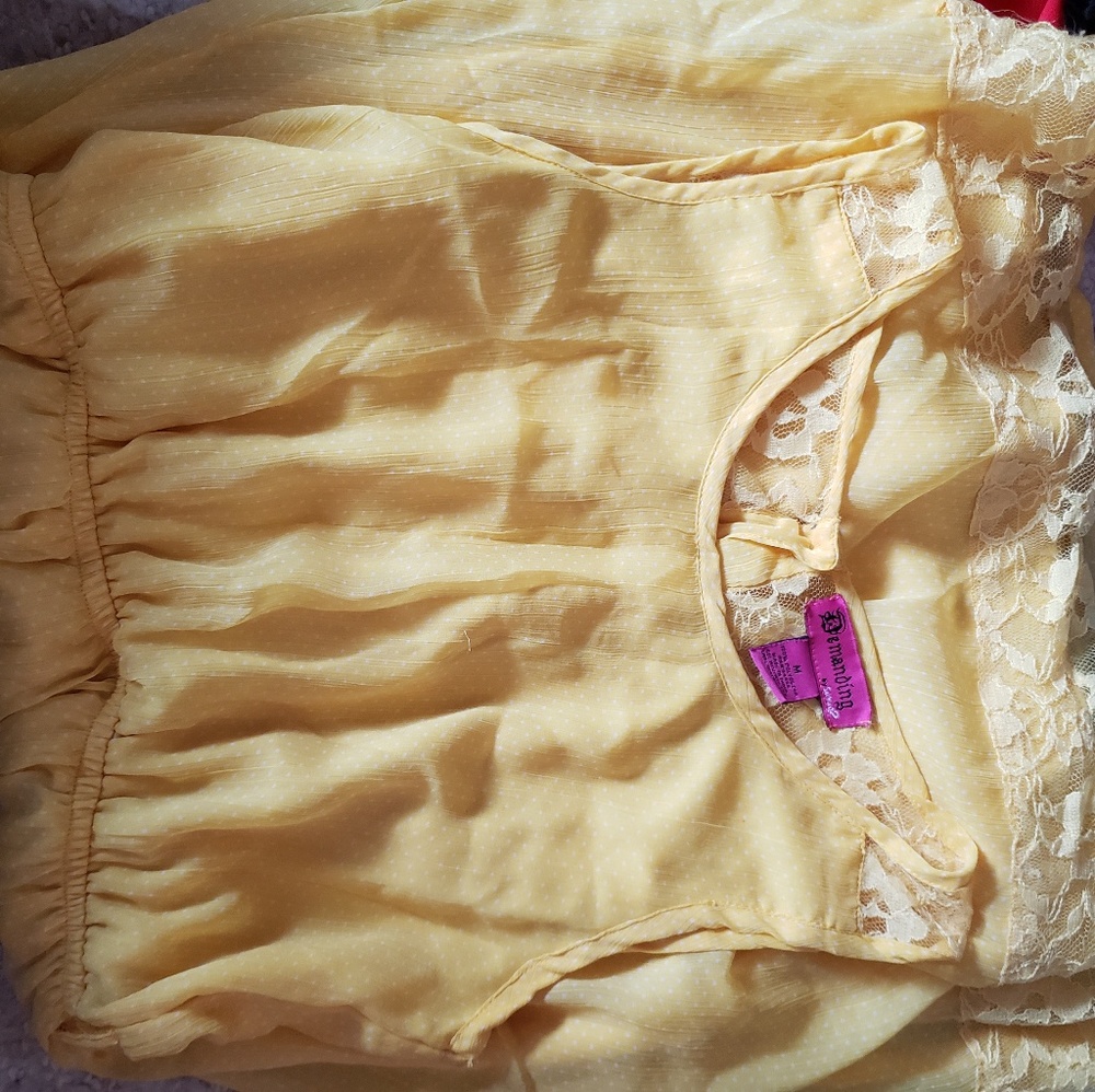 Yellow lace dress